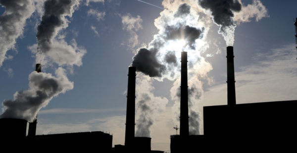 Chimney smoke stacks from fossil fuels (IEA)