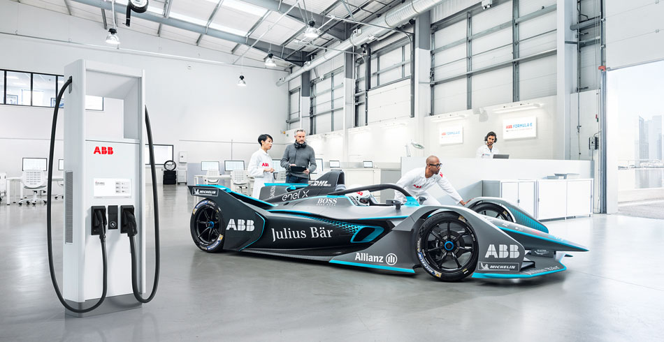 abb to supply charging tech for ev racing series