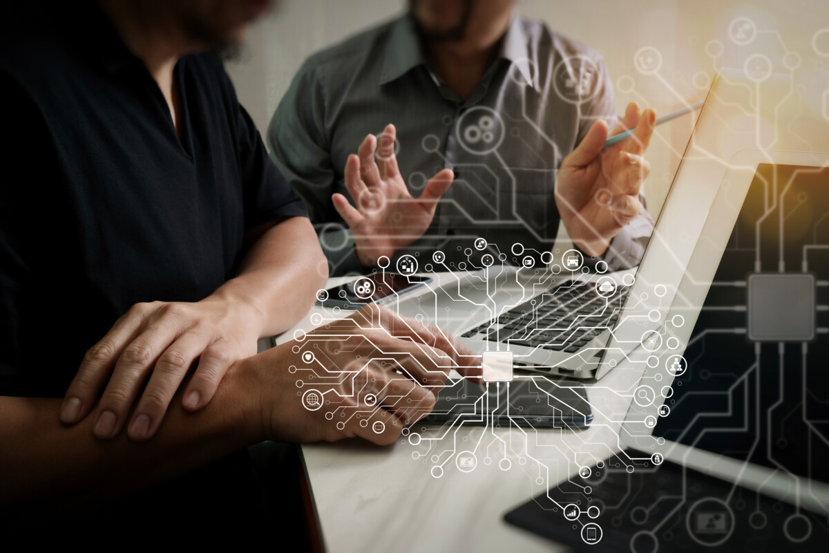 Artificial,Intelligence,(ai),machine,Learning,With,Data,Mining,Technology,On,Virtual Researchers working on AI algorithms (forecasting)