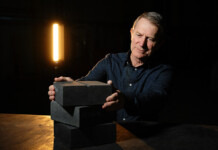 MGMA Thermal scores ARENA funding for FEED studies MGA Thermal CEO Erich Kisi in dark room with thermal storage blocks