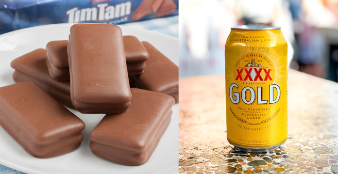 Biscuits-beer Arnott's TimTams and XXXX Gold beer