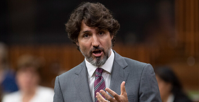 Close-up of Canadian Prime Minister Justin Trudeau with a beard (ukraine)