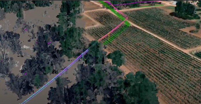 LiDAR mapping of the SA Power Networks region in flood zone