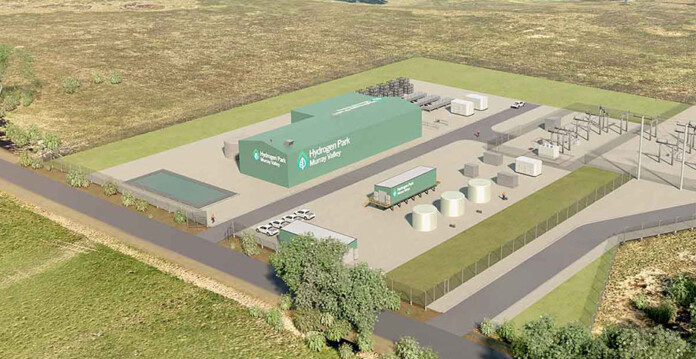 Rendered image of AGIG's Hydrogen Park Murray Valley project in Victoria