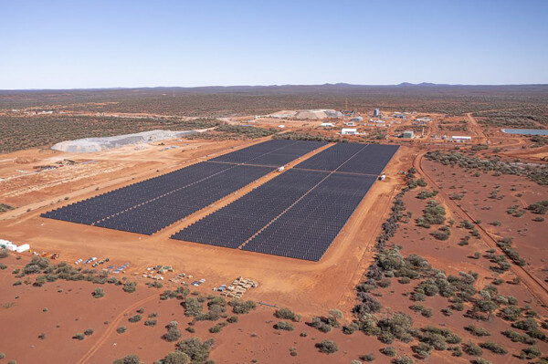 Aerial shot of the hybrid thermal and renewable power station is owned and operated by Pacific Energy
