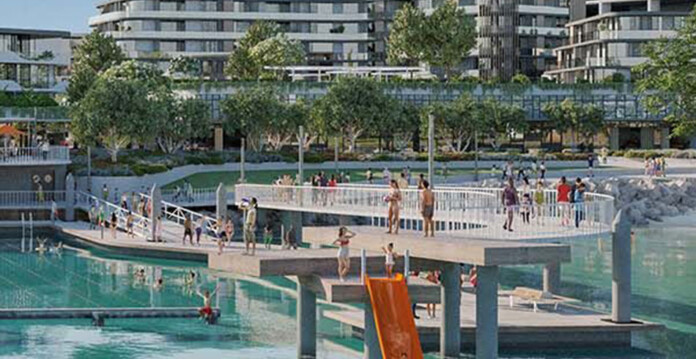 Artist's impression of the Ocean Reef Marina development which will include an electricity microgrid