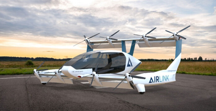 Artist's impression of AMSL Aero's Vertiia vertical take-off and landing (VTOL) zero-emissions aircraft