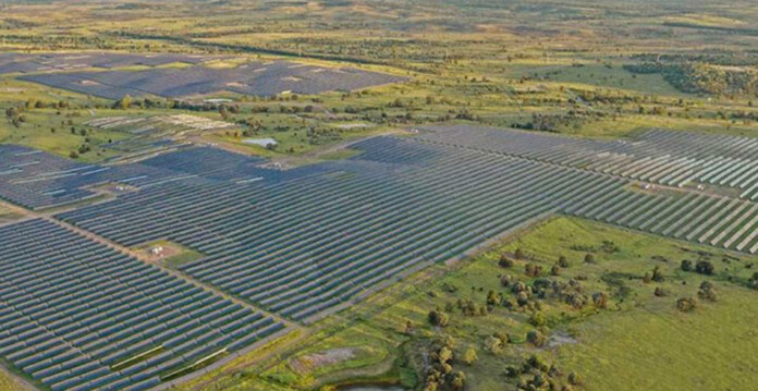 Aerial photo of Shell Energy's Gangarri Solar Farm