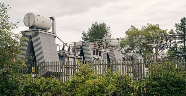 Unit substation in  forested area