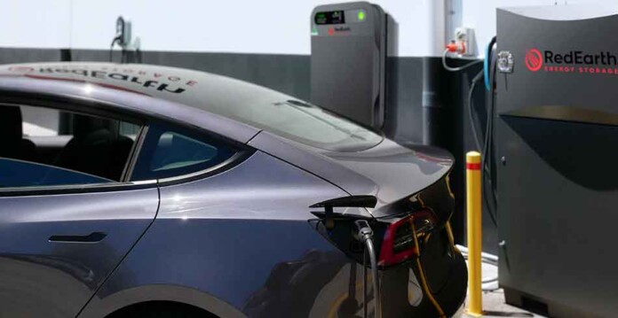 redearth Tesla charging with RedEarth/ambibox bi-directional EV charger