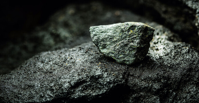 Dark grey graphite ore minerals