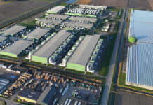 Aussies want data centres to fund their own clean energy Aerial shot of a huge telecommunications data centre