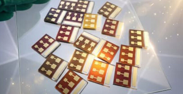 Solar cells on a white background