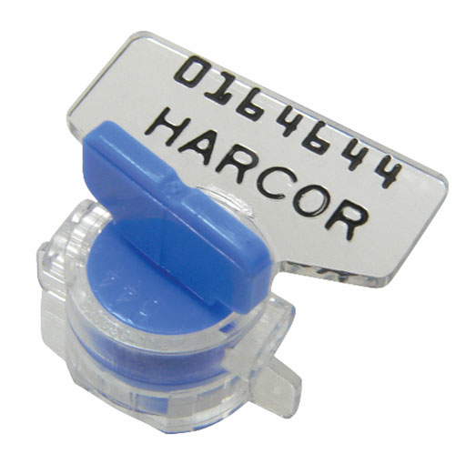 Blue Harcor branded meter seal