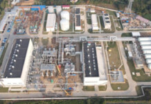 World’s largest compressed air energy storage project opens Aerial shot of the Jintan Salt Cave Compressed Air Energy Storage Project