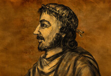 King Cnut and the solar tides Side profile illustration of the Danish King Cnut the Great