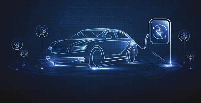 Illustration of electric vehicle charging
