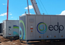 EDP scores ARENA funds for Braidwood Renewable Microgrid Battery storage units being lifted into place by a crane