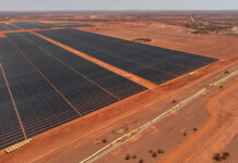 Fortescue starts work on massive Turner River Solar & BESS Aerial shot of massive solar farm in Western Australia's Pilbara region