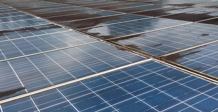 Old, degraded, and damaged rooftop solar panels