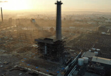 Boiler blows in Kwinana Power Station decommissioning Aerial shot of large coal-fired power station