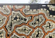 Powecor launches new community battery in Maldon Close up of community battery adorned in Aboriginal artwork
