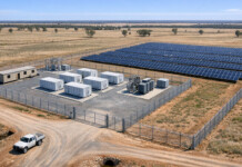 Essential Energy scores funding for Far West microgrids AI-generated render of a microgrid in a regional area comprising a small solar farm and battery storage units