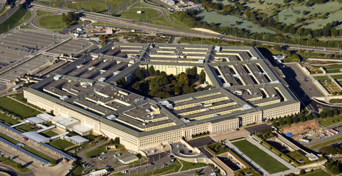 Aerial photo of the United States' Pentagon and surrounds