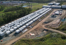Quinbrook reaches financial close on Supernode Stage 3 Aerial photo of battery units at the Supernode battery storage system