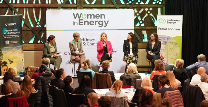 Female energy leaders on stage at the Women in Energy & Renewables Summit