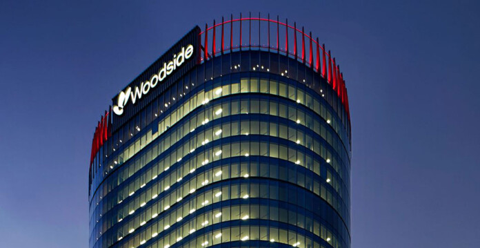 Twilight shot of Woodside's headquarters in Perth