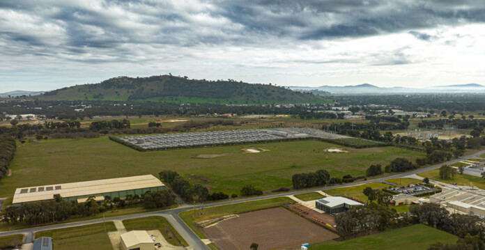 Rendered image of Baranduda Electrical Energy Reserve with cloudy sky overhead