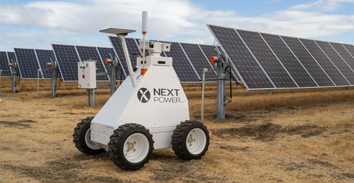 Autonomous inspection robot among panel arrays at a solar farm