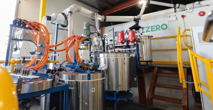 Equipment inside Element Zero green iron processing pilot plant