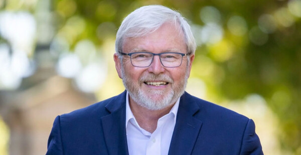Head and shoulders shot of former Australian Prime Minister Kevin Rudd