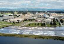 Looks good on paper: Mill could run on renewable bio-gas Aerial photo of Opal Australian Paper's massive mill at Maryvale in the Latrobe Valley