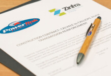 Powerlink appoints Zinfra for critical CQ transmission works Contract for transmission upgrade works bearing Powerlink and Zinfra logos, with a pen on top