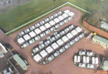 FRV Australia commissions Terang Battery in Victoria Aerial shot of battery units and infrastructure at the Terang Battery project