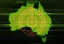 New cyber report shows Australia most targeted country Distorted map image of Australia with target superimposed over the top